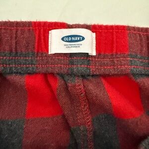 Old Navy Red and Gray Plaid Lounge Pants, Jammie Pants Mens L